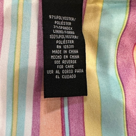 Ronni Nicole dress with stripes and lace trim - Picture 5 of 6